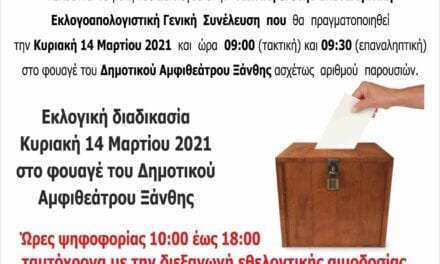 Ανακοίνωση υποψηφιοτήτων για τις αρχαιρεσίες 2021-2024 του Συλλόγου Εθελοντών Αιμοδοτών Ν. Ξάνθης «Η ΑΓΑΠΗ»