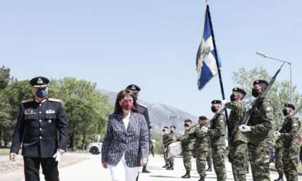 Δήλωση της Προέδρου της Δημοκρατίας Κατερίνας Σακελλαροπούλου μετά την επίσκεψή της στην XXV Τεθωρακισμένη Ταξιαρχία στο Πετροχώρι Ξάνθης